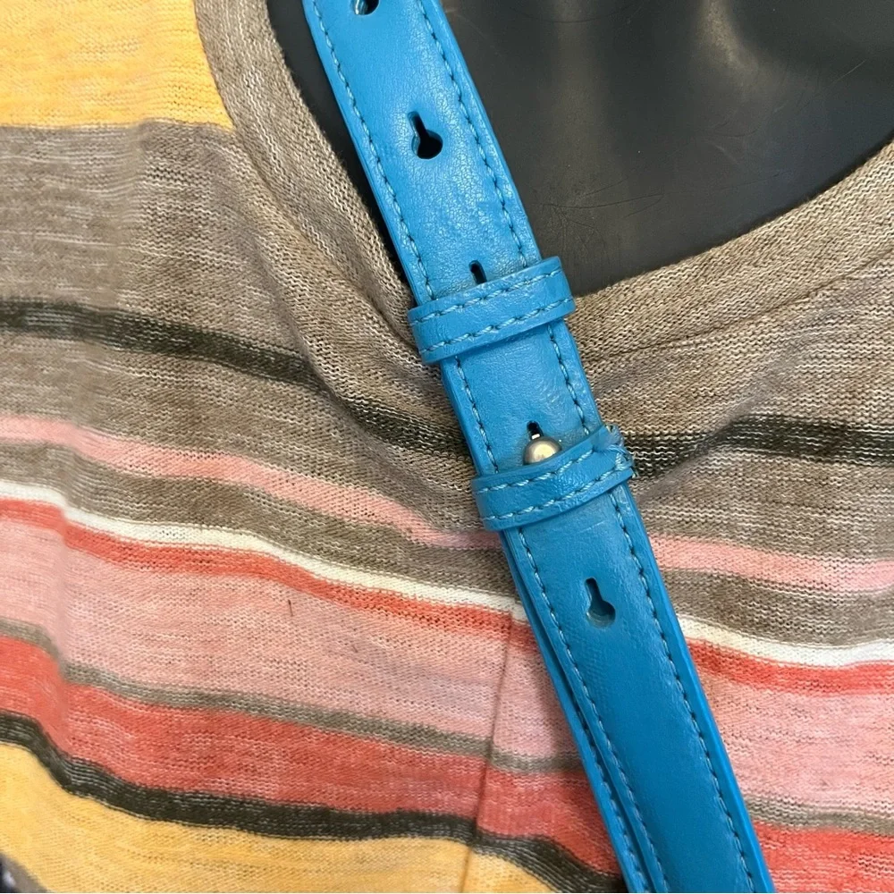 Tumi Nylon Travel Crossbody Bag Teal Blue - Picture 15 of 16